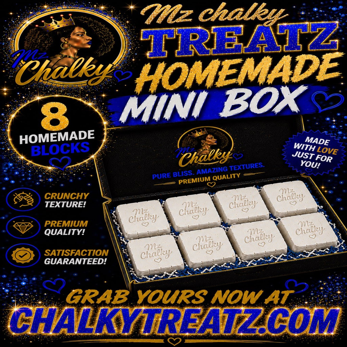 MZ CHALKY BOX OF HOMEMADE BLOCKS!