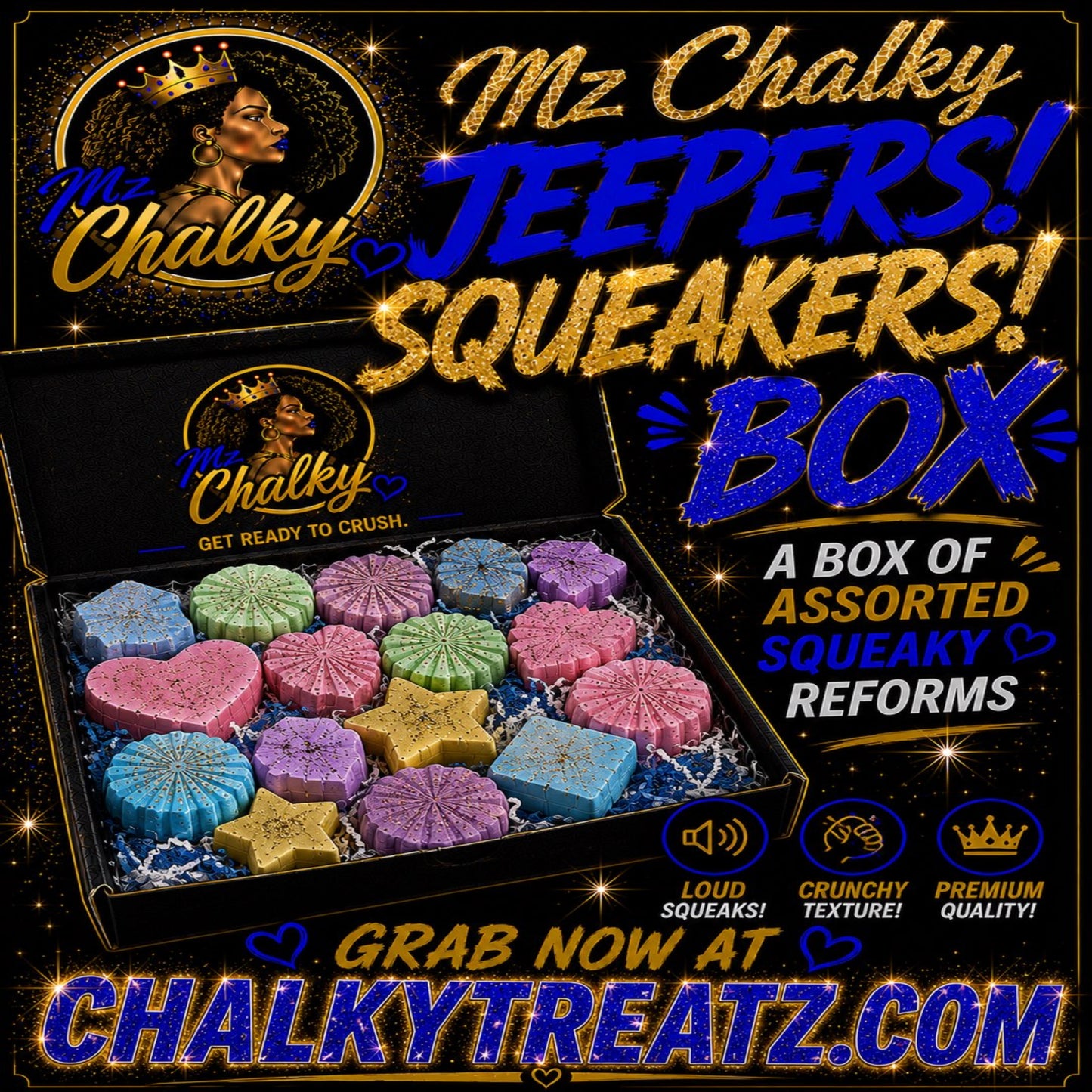 MZ CHALKY JEEPERS SQUEAKERS! BOX